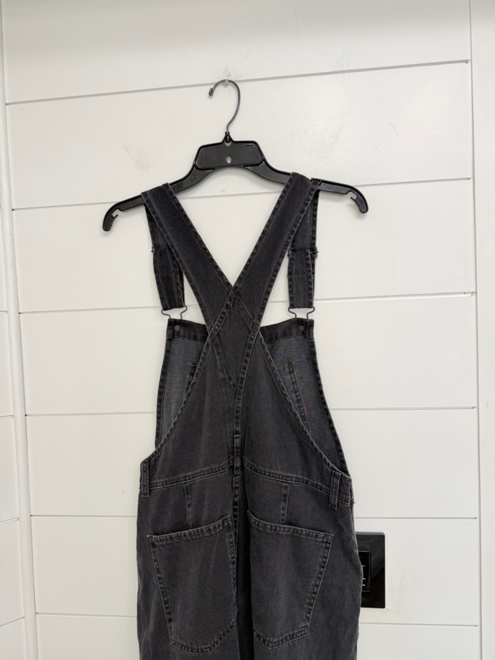 Free People We The Free Black Ziggy Denim Overalls Jumpsuit Size XS 36446 - Picture 7 of 16